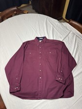 Sears Roebuck Co Men s Size Large Vintage 80's Long Sleeve Button Down Shirt
