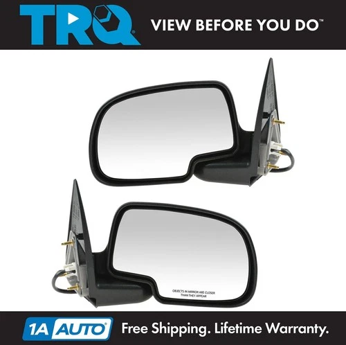 TRQ Power Side View Mirrors & Set for 99-02 Silverado Sierra Truck