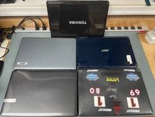 Lot of Old Laptops Acer, Asus, Gateway, & Toshiba For Parts Untested AS IS