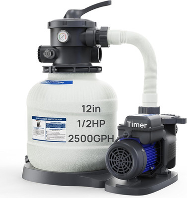 Sand Filter Pump for above Ground Pool, Pool Pumps above Ground with Timer, Pool