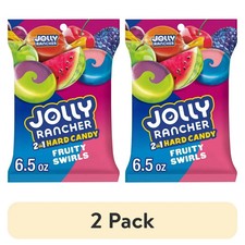  2 pack Jolly Rancher 2-in-1 Fruit Flavored Hard Candy, Bag 6.5 oz