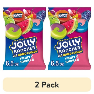(2 pack) Jolly Rancher 2-in-1 Fruit Flavored Hard Candy, Bag 6.5 oz