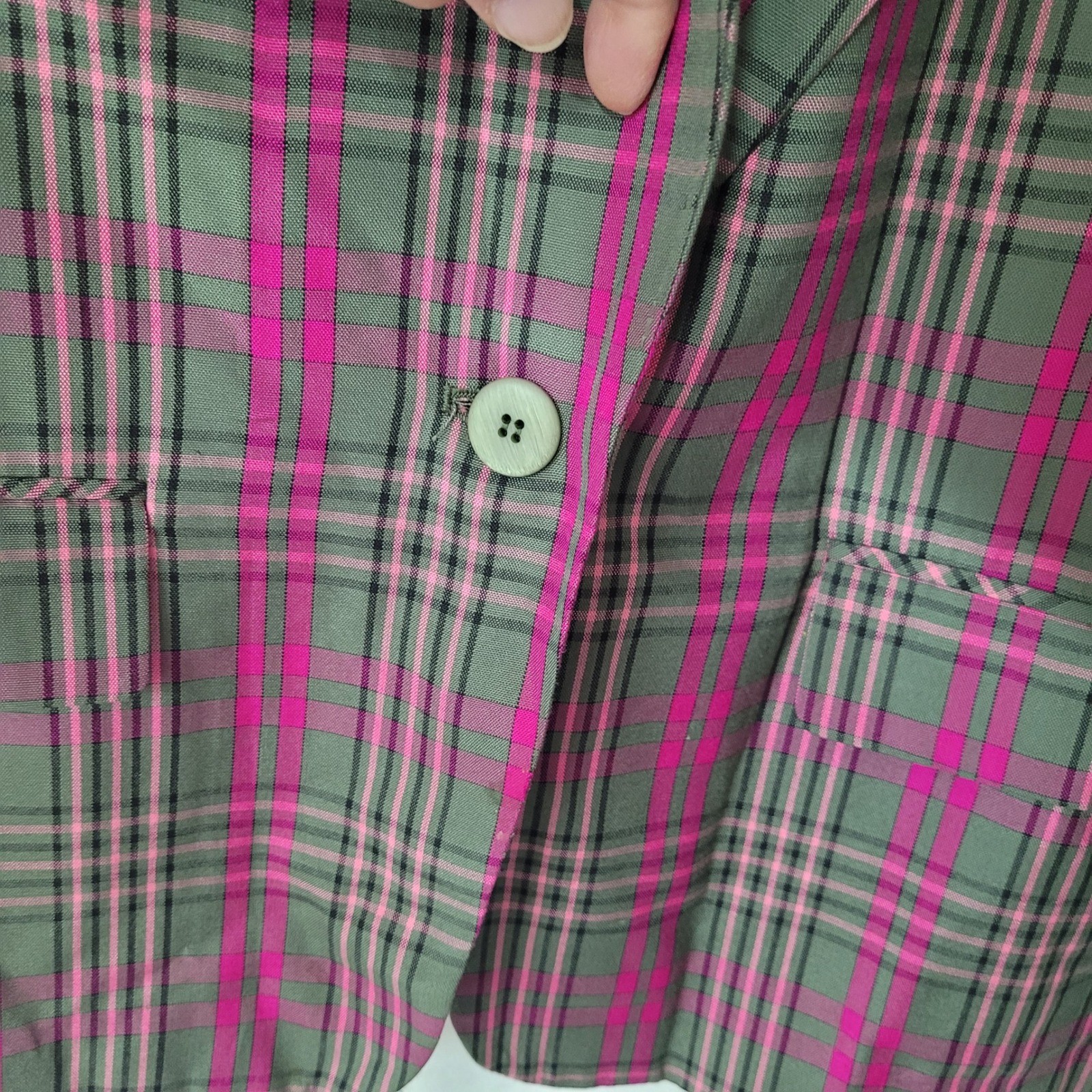 Pendleton Sophisticates Plaid Blazer Jacket Pink … - image 9