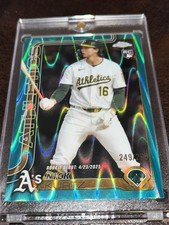 Nick Kurtz 2025 Topps Chrome Update USC180 Teal Wave Refractor /299  Athletics