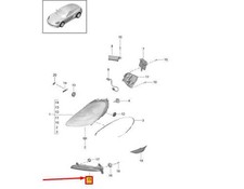 PORSCHE 718 CAYMAN 982 Zusatzleuchte vorne links 982953351C NEU ORIGINAL