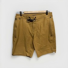 Roark 30 Shorts Tan Tie Closure Waist, Swimming Trunks Shorts Two Back Pockets