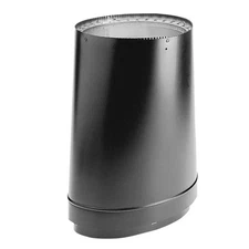 Duravent Chimney Pipe 15.25"Lx9"W Oval-To-Round Adapter Galvanized Steel Black