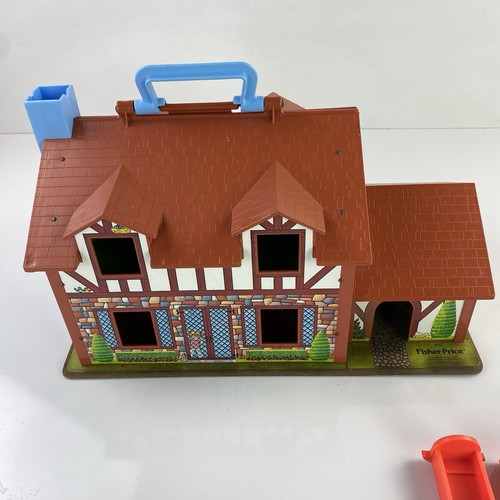 Vtg 952 Fisher Price Little People Tudor House Vivid Colors With Extras - Picture 14 of 24