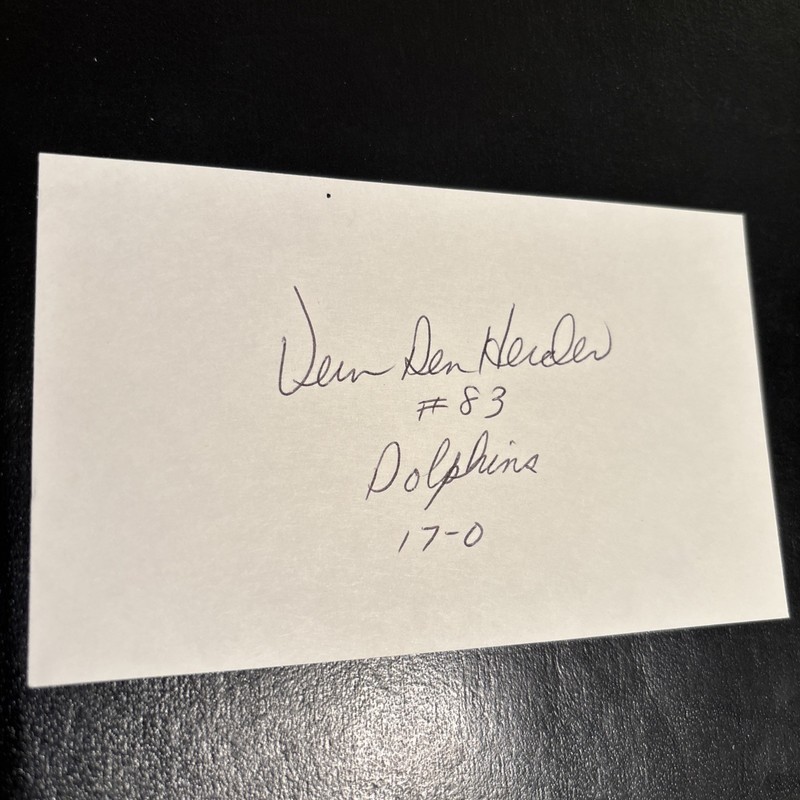 Vern Den Herder (Central - CFBHOF) DE,’71 Miami Dolphins, 2X SB Champ, VII, VIII