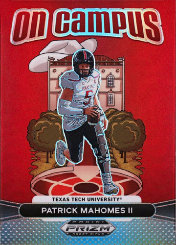 Patrick Mahomes II #13 2025 Panini Prizm Draft Picks On Campus card