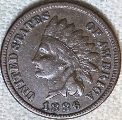 1886 T1 Indian Cent Fine++ Type 1. Breaking Up Sets. Free Shipping