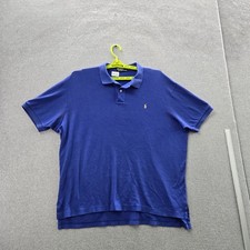 Polo By Ralph Lauren Men Polo XL Blue Embroidered Polo Shirt Logo Short Sleeve