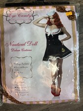 Eye Candy Nautical Doll Deluxe Costume, Sexy Sailor, Adult Medium (8-10) 