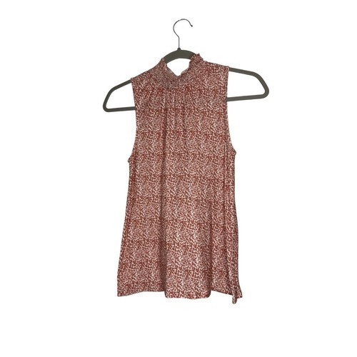 Nation LTD Leopard Print Pink High Neck Tank Size XS