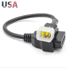6-Pin to 16-Pin Motorcycle OBD2 Diagnostic Adapter Cable For Delphi Test Line R