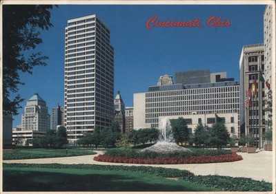 Cincinnati, Ohio OH Procter & Gamble Fountain, Central Trust Bank Building 1983