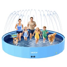 Dog Pool 117 Inch Extra Large Sprinkler Foldable Heavy Duty Kiddie