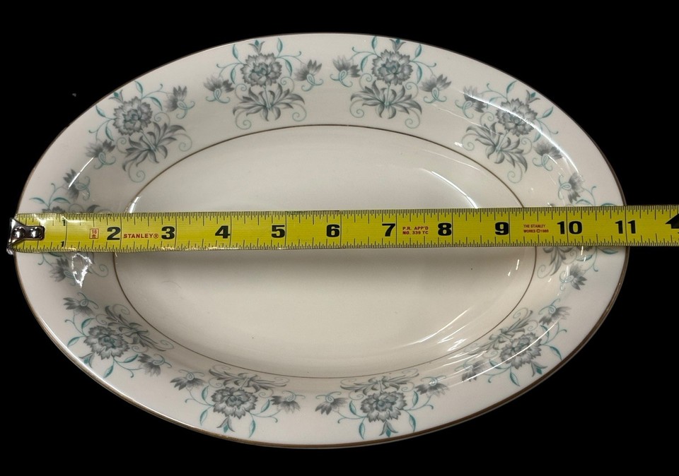 53 Pc. Vintage Castleton Caprice Blue Floral Design & Golden Rim ...