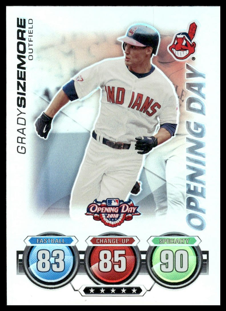 2010 Topps Opening Day #NNO Grady Sizemore Attax Cleveland Indians NM+