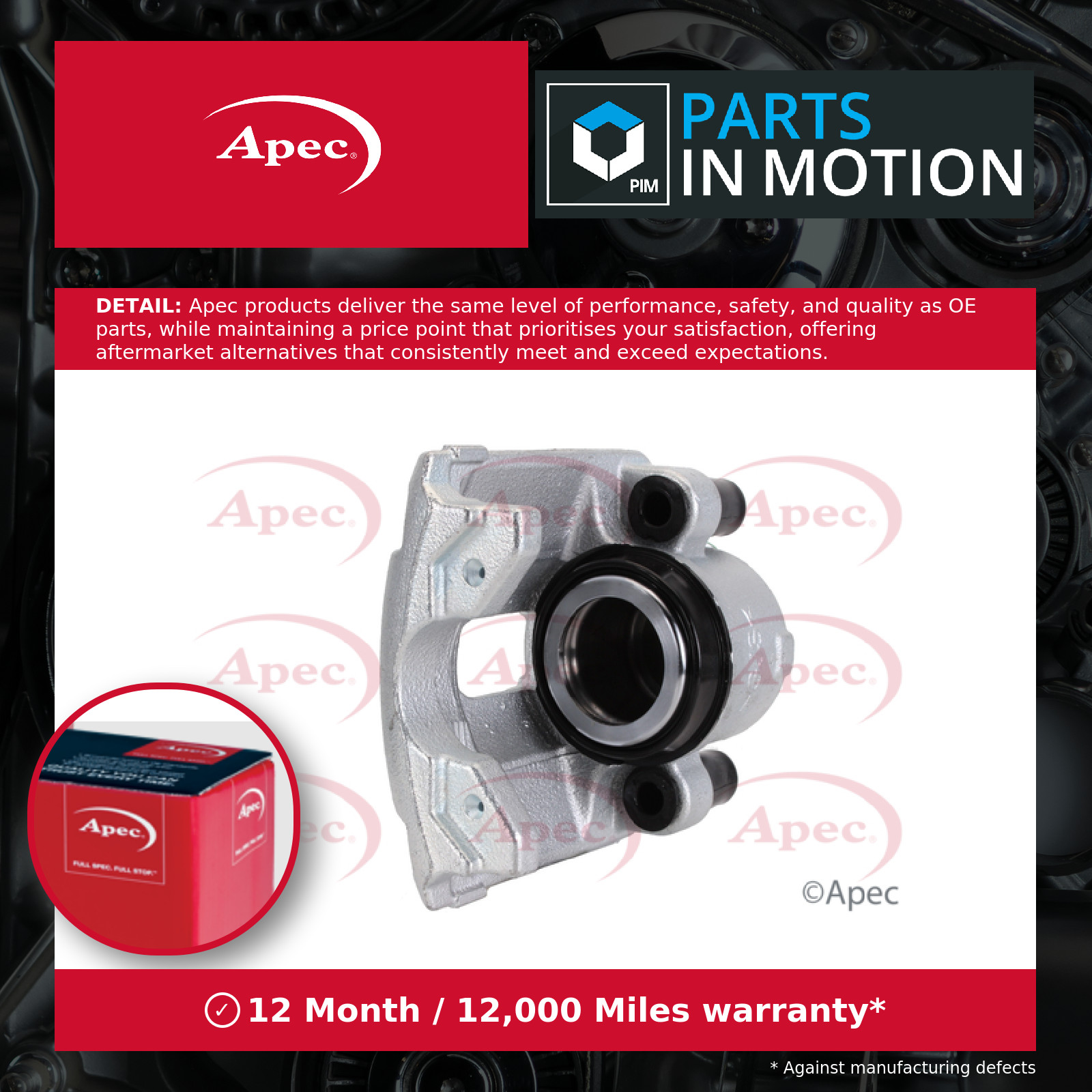 Brake Caliper LCA878N Apec 77365758 51876412 51938108 51938122 Quality New