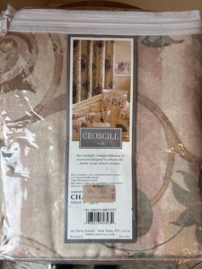 Croscill Chambord NEW Shower Curtain Amethyst Floral Rose Gold Scrolls 70” x 75”