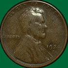 1924-S Lincoln Wheat Cent Fine F Coin #35405
