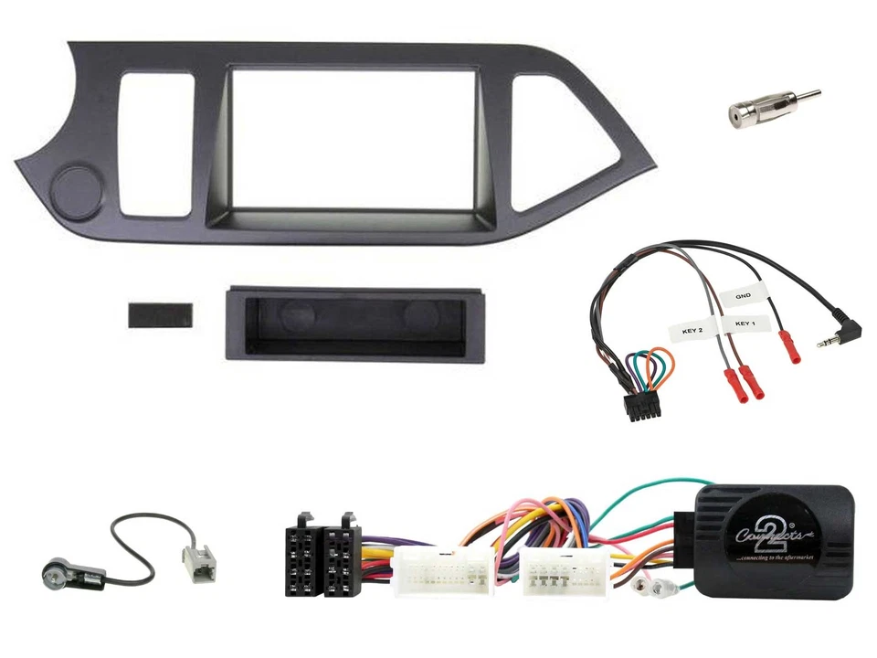 JVC CD DAB USB Bluetooth Lenkrad Autoradio für Kia Picanto ab 2011 ohne Start-St - Bild 3 von 4