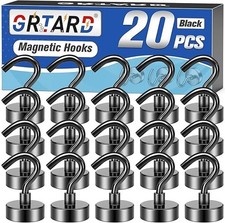NEW 20 Pack Magnetic Hooks Heavy Duty 25Lbs Strong Magnet Hooks for Kitchen Home