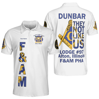 Personalized Lodge Name Freemasonry F&AM PHA They Not 3D Polo Shirt Size S-5XL