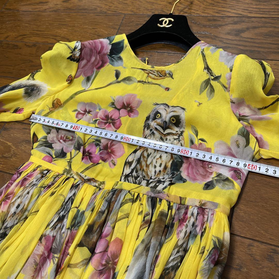D&G Dolce and Gabbanaツイードオーガンジーワンピース　38 ドルチェ&ガッバーナ ツイード ドレス ワンピース オーガンジー