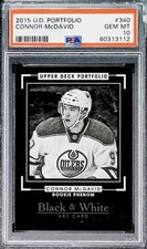 2015-16 Upper Deck Portfolio Connor McDavid Oilers #340 PSA 10 Gem Mint Trading 