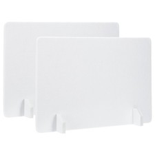 2Pcs Desk Dividers 24" x 24" with 4Pcs Support Feet, Pure White Style C