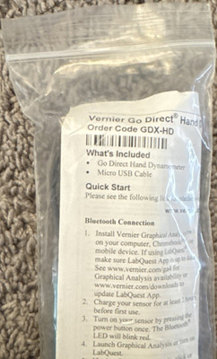 Vernier Go Direct Hand Dynamometer GDX-HD with Micro USB Cable for Laboratory