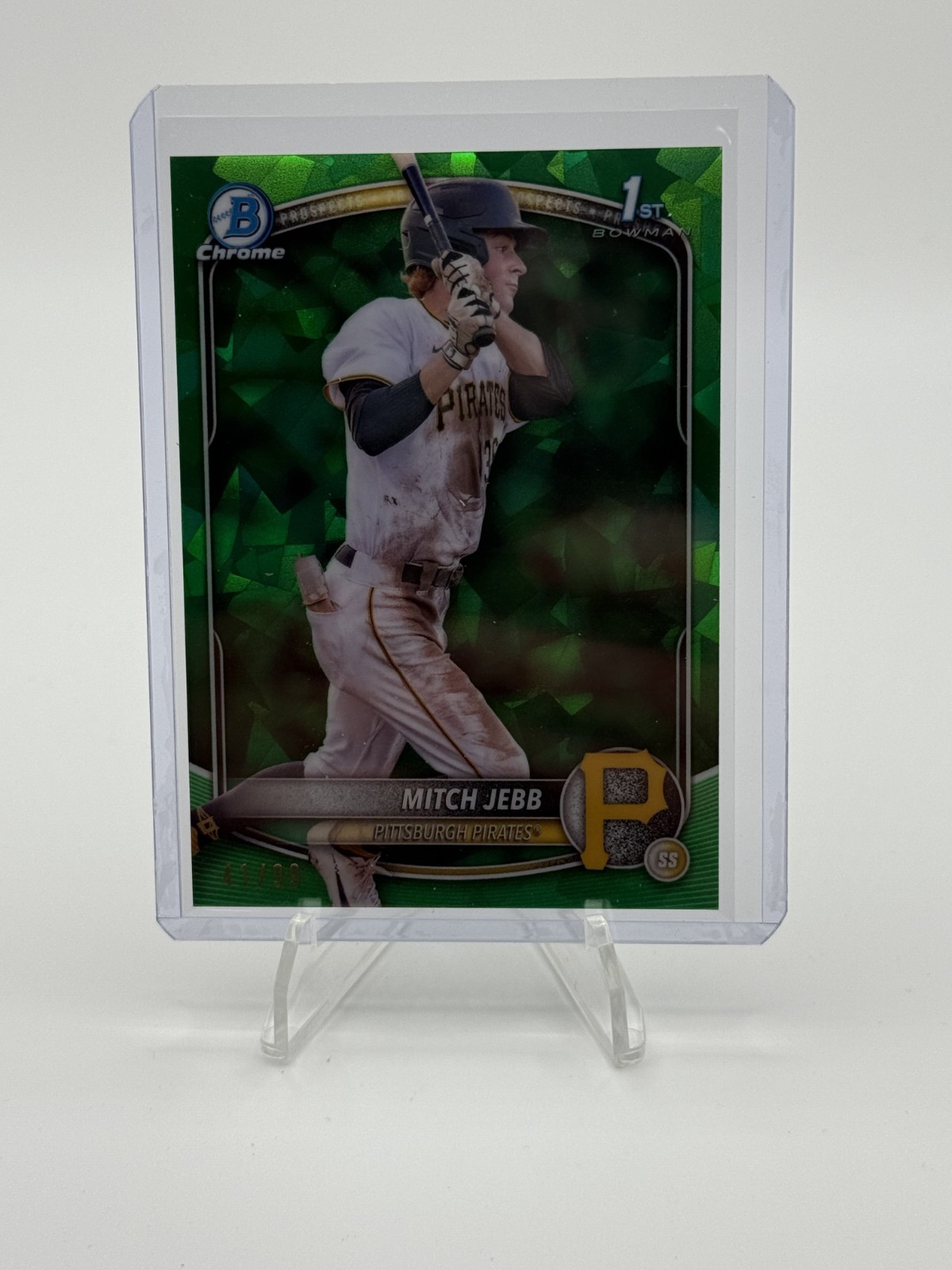 2025 Bowman - Sapphire Edition Mitch Jebb Green Refractor /99 #BCP-41