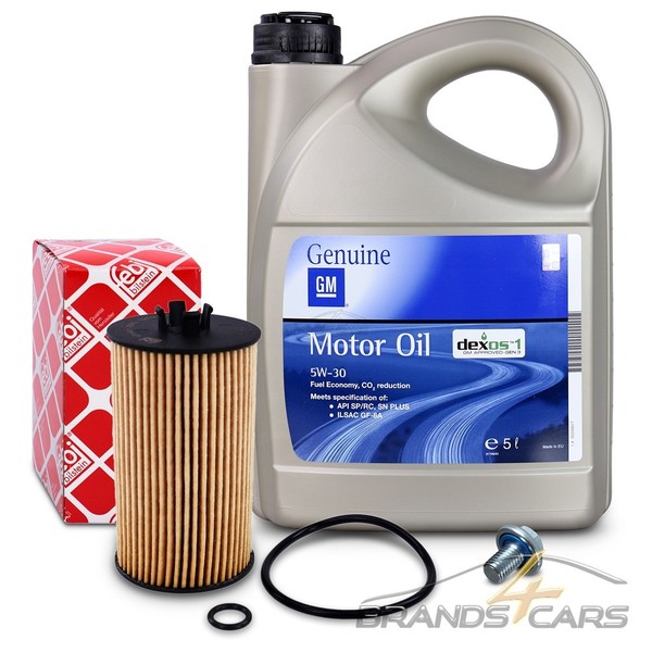 Febi ÖLfilter +5L Opel MotorÖL FÜR Opel Astra J K Mokka Zafira Insignia 1.6 Cdti-image