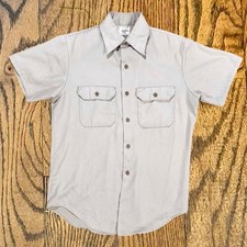 Vintage 70  s JC Penney  s Big Mac Short Sleeve Button Up Work Shirt