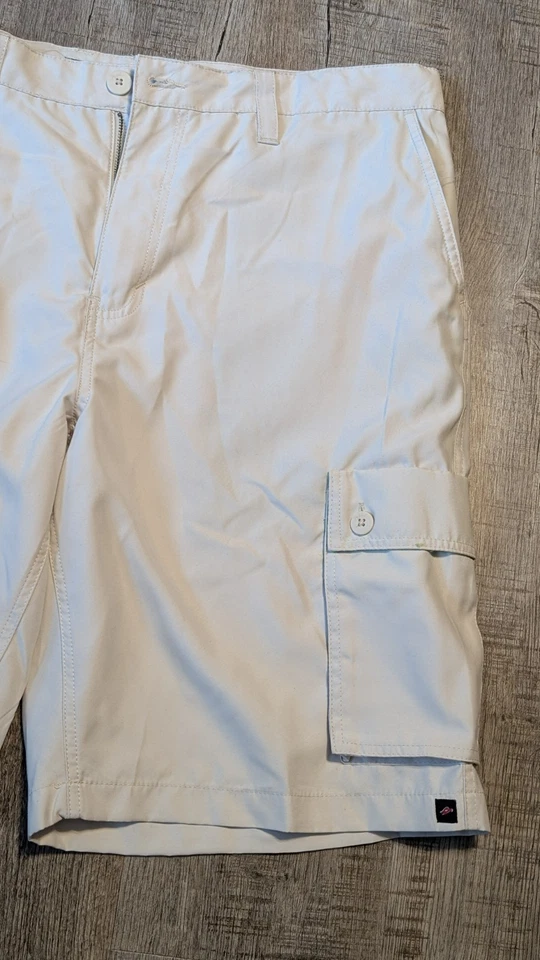 Pantalones cortos cargo Tony Hawk para hombre talla 38 marfil 11” entrepierna tiro medio estilo exterior Foto 2 de 4