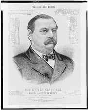 Photo:New York Grover Cleveland 1885 Portrait Print Presidential Election