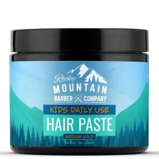 Kids Hair Styling Paste for Boys - Large 4 oz Tub - Medium Hold Gel for All H...