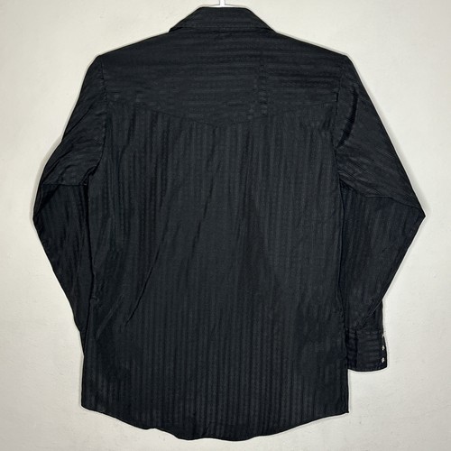 Ely Cattleman Button Up Hemd Medium 15,5/33 Black Pearl Snap Western Cowboy - Bild 4 von 4