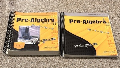 ABEKA Pre-Algebra Third Edition Teacher Key Work Text With Solution Key