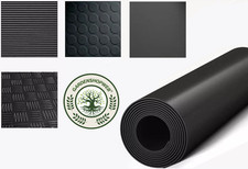 TAPPETO GOMMA BOLLO - GRECATO - RIGATO NERO (no Pvc) COPERTURA PAVIMENTO