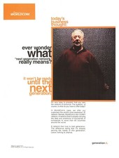 WorldCom 2002 Magazine Ad Vintage Print Man Photo Internet Network Telecom