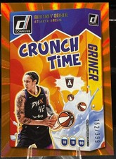 Brittney Griner 2025 Donruss WNBA #14 Crunch Time Orange Laser #/399-Mercury (2)