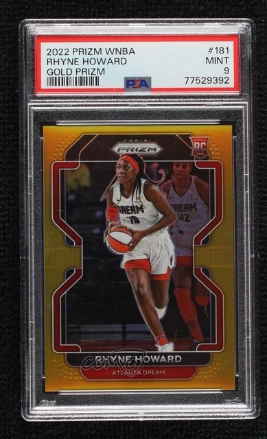 2022 Panini Prizm WNBA Gold Prizm 5/10 Rhyne Howard #181 PSA 9 MINT Rookie RC