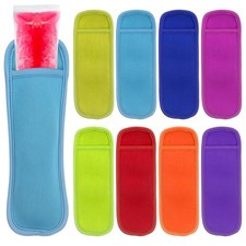 Popsicle Holders 8 Pcs Popsicle Sleeves Freezer Ice Pop Sleeves Colorful Ice