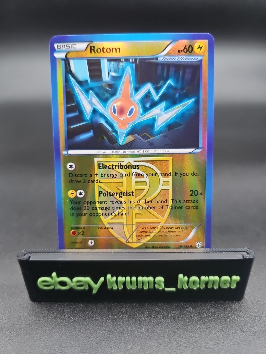 Rotom (Team Plasma) 49/135 Plasma Storm Reverse Holo - NM