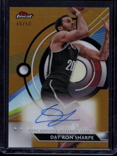 2023-24 Finest #FA-DS Day'Ron Sharpe Finest Autographs Gold Refractors #/50