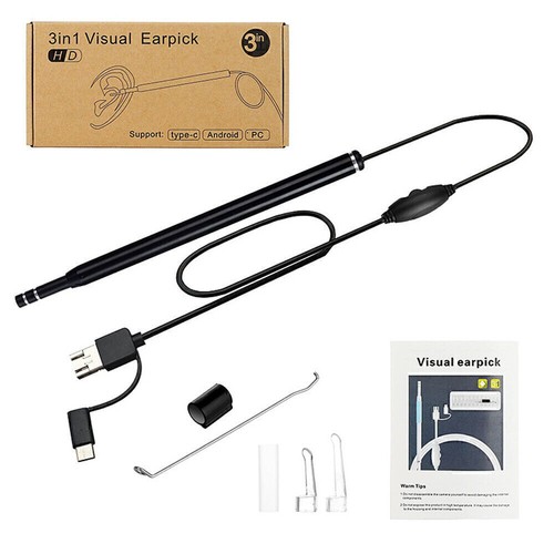 LED Endoscope Otoscope Ear Camera Scope Ear Wax Removal Kit Earwax Cleaning - Picture 7 of 11