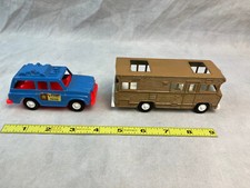 70's Vintage Tootsie Toys.  Camper and Highway Patrol